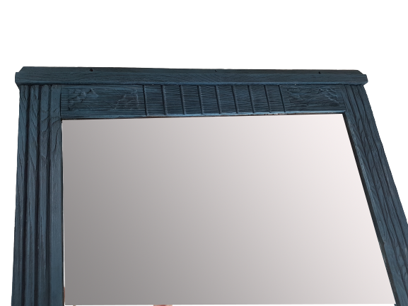 Art Deco bevelled mirrorWooden magazine holder