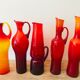Red amfora jug vase pitcher by Professor Zbigniew Horbowy