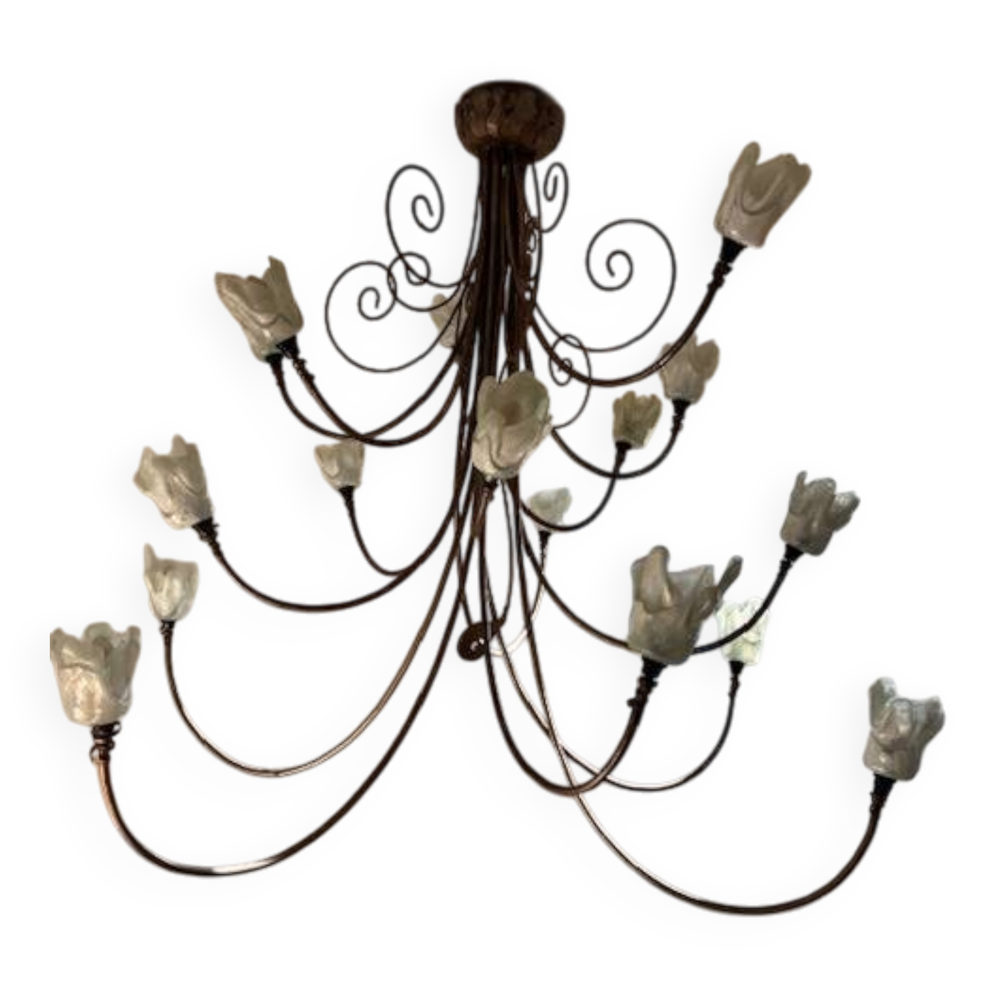 Wrought iron chandelier