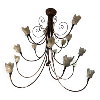 Wrought iron chandelier