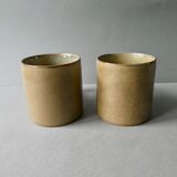 2 stoneware mugs Arts Ceram Grands fires, Puisaye sandstone
