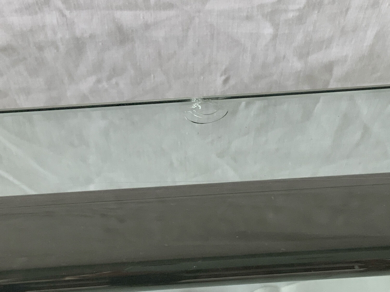 Glass and brass coffee table