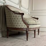 Louis XVI Basket Bench In Carved Beech On 7 Feet 18th Century