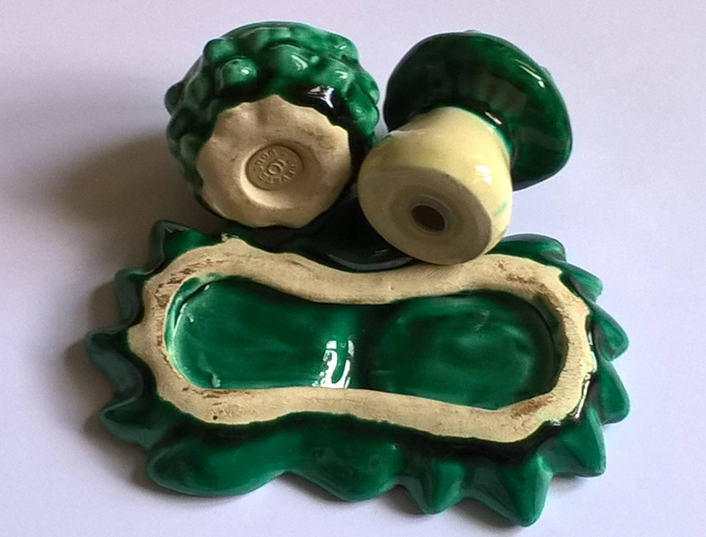 Vintage ceramic lot autumn salt pepper mushroom chestnut