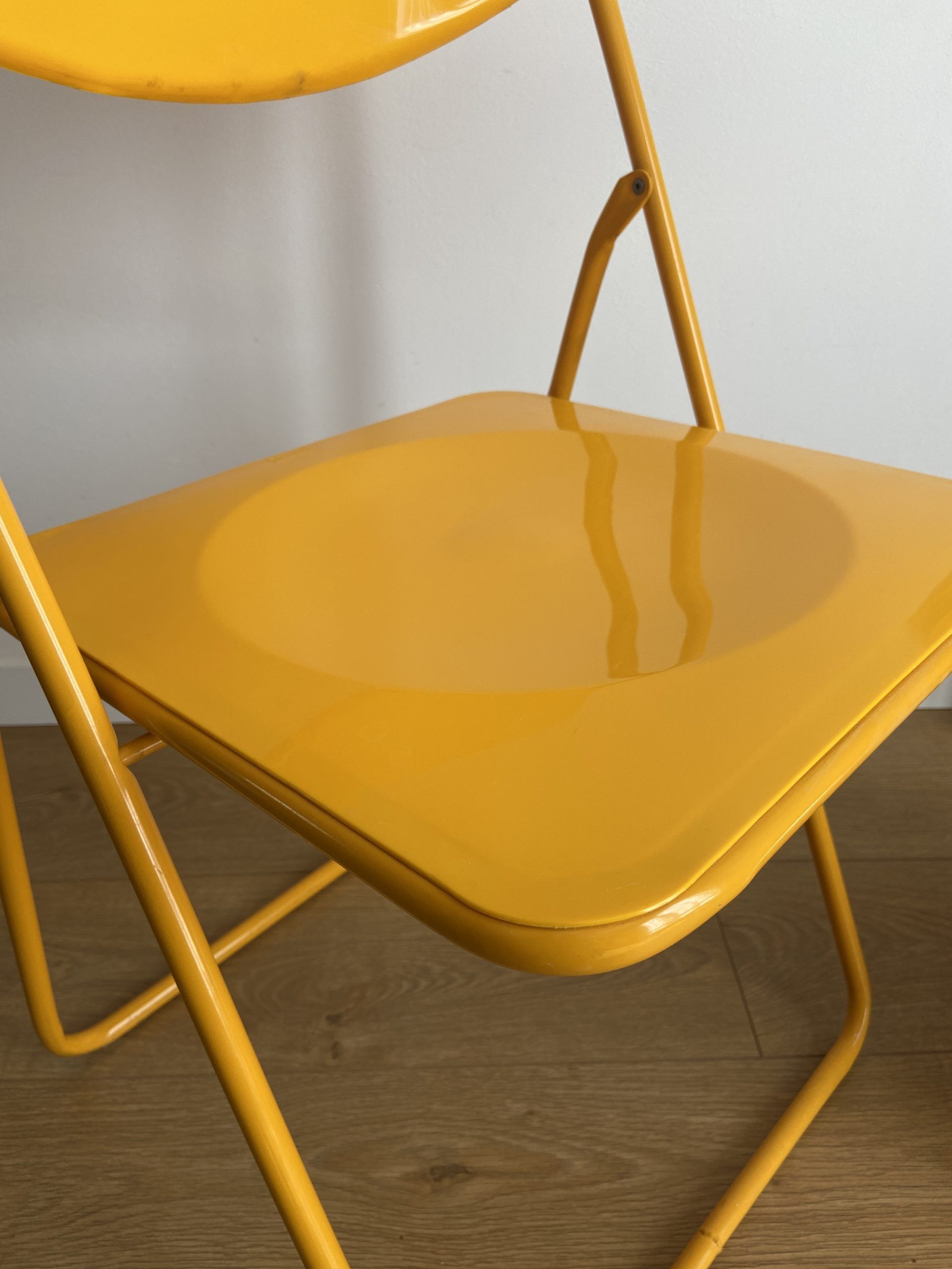 YELLOW FOLDING CHAIR TEDKLA FOR IKEA 80S