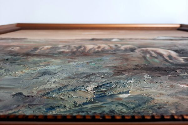 Peinture huile sur bois - A. Delahaye - Scène de campagne rurale - Signé à la main et au dos - 1930