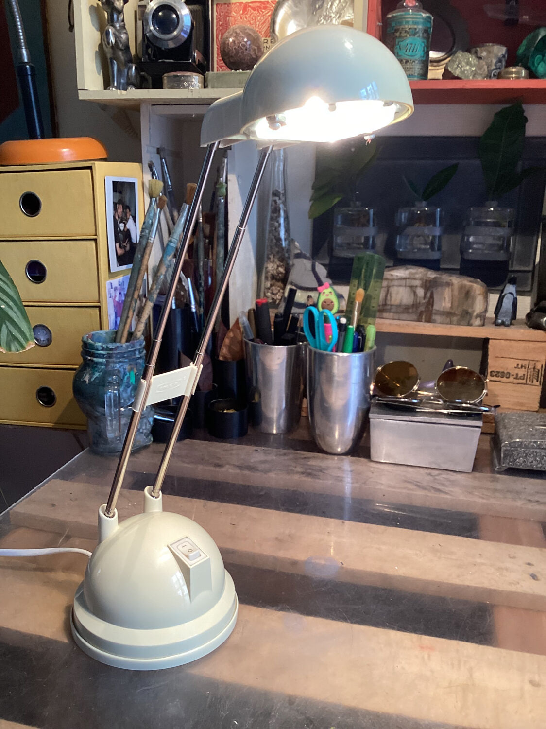 IKEA espressivo vintage cream desk lamp
