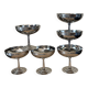 Set of 6 vintage stainless steel dessert bowls