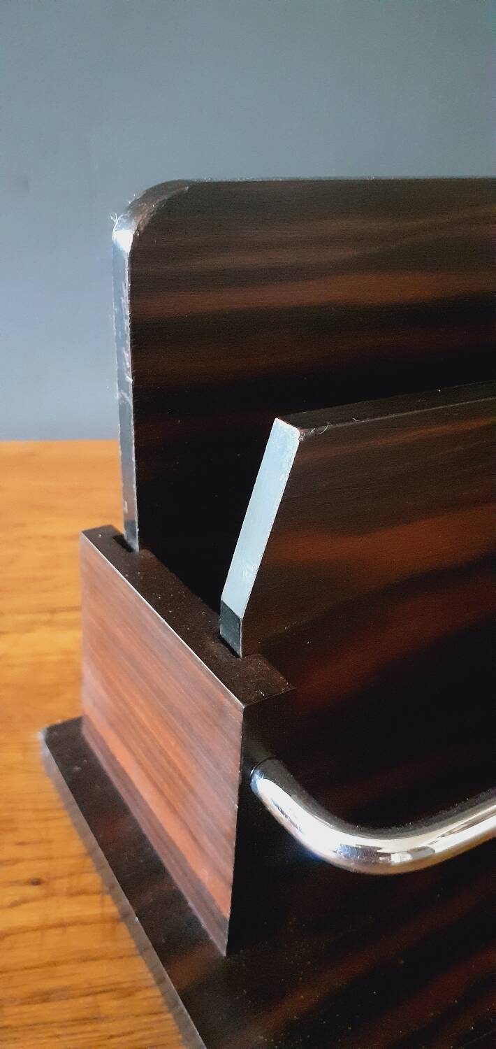 Art Deco Mail Rack 1930 Macassar ebony