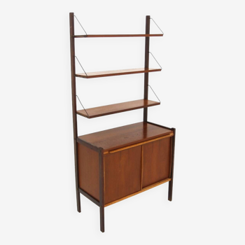 Scandinavian teak bookcase chest of drawers, Sweden, 1960