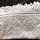 White cotton bedspread - sofa throw with geometric patterns
