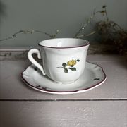 Duo of cups and saucers Old Saint Amand
