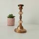Antique brass and alabaster candlestick