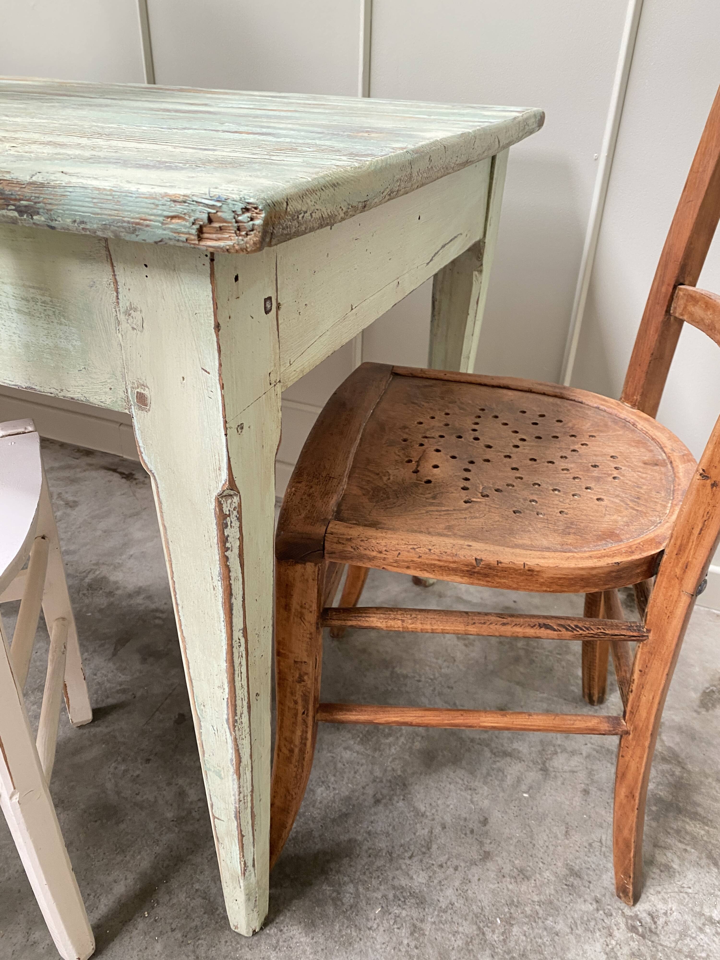 Solid wood farmhouse table