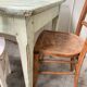Solid wood farmhouse table