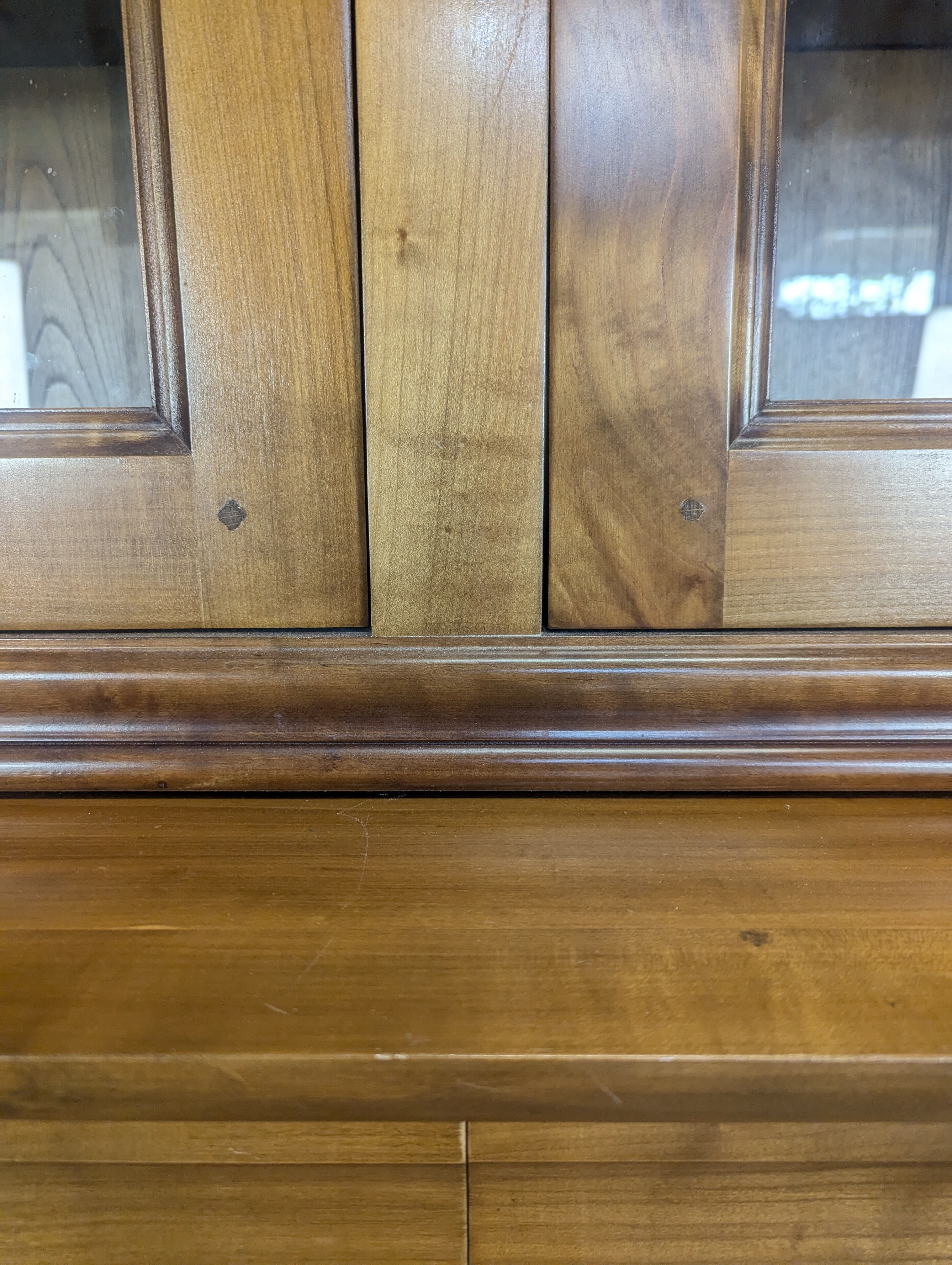 Louis Philippe style bookcase in cherry wood