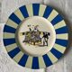 Series of 6 K&G Lunéville dessert plates, circus theme