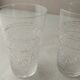 Set of 3 fine glasses, cut crystal, from Baccarat / Saint Louis