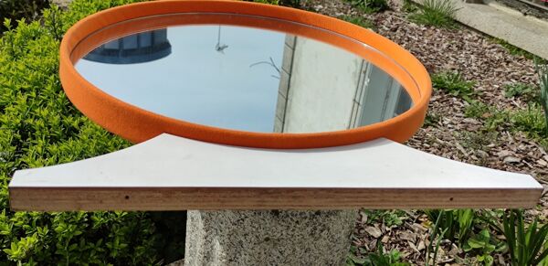 Miroir rond vintage années 1970