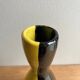 Vintage Vallauris two-tone black and yellow earthenware vase