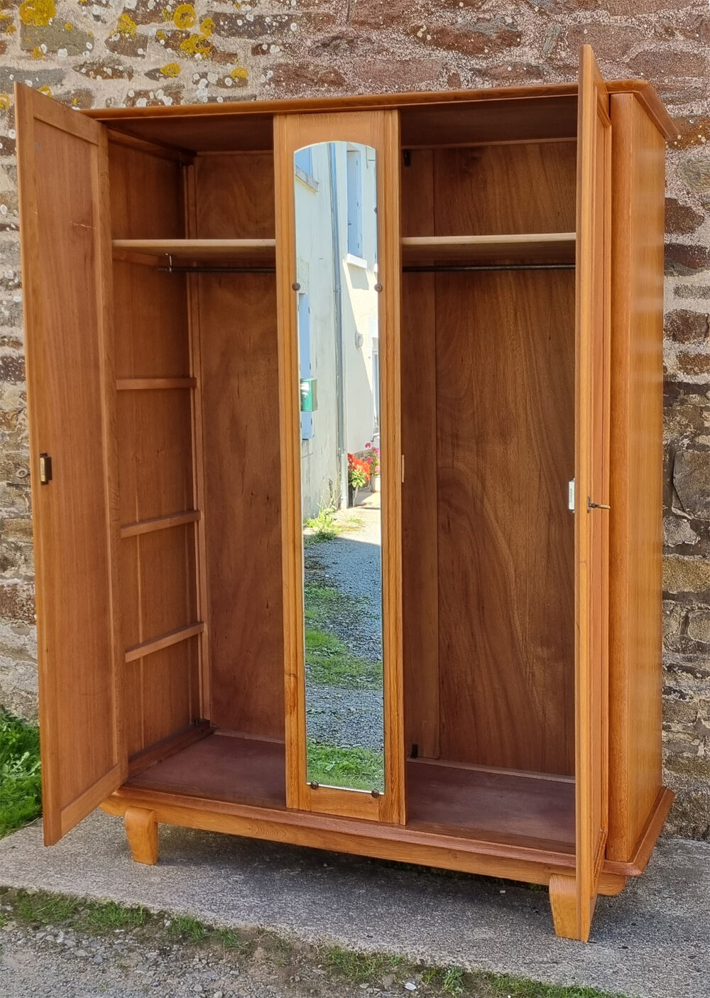 Wardrobe, mirror, vintage, 50s