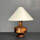 Mid-Century Table Lamp with Geometric Wood Inlay, English, circa 1955–1965