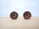 Paire de bougeoirs scandinaves vintage en teck