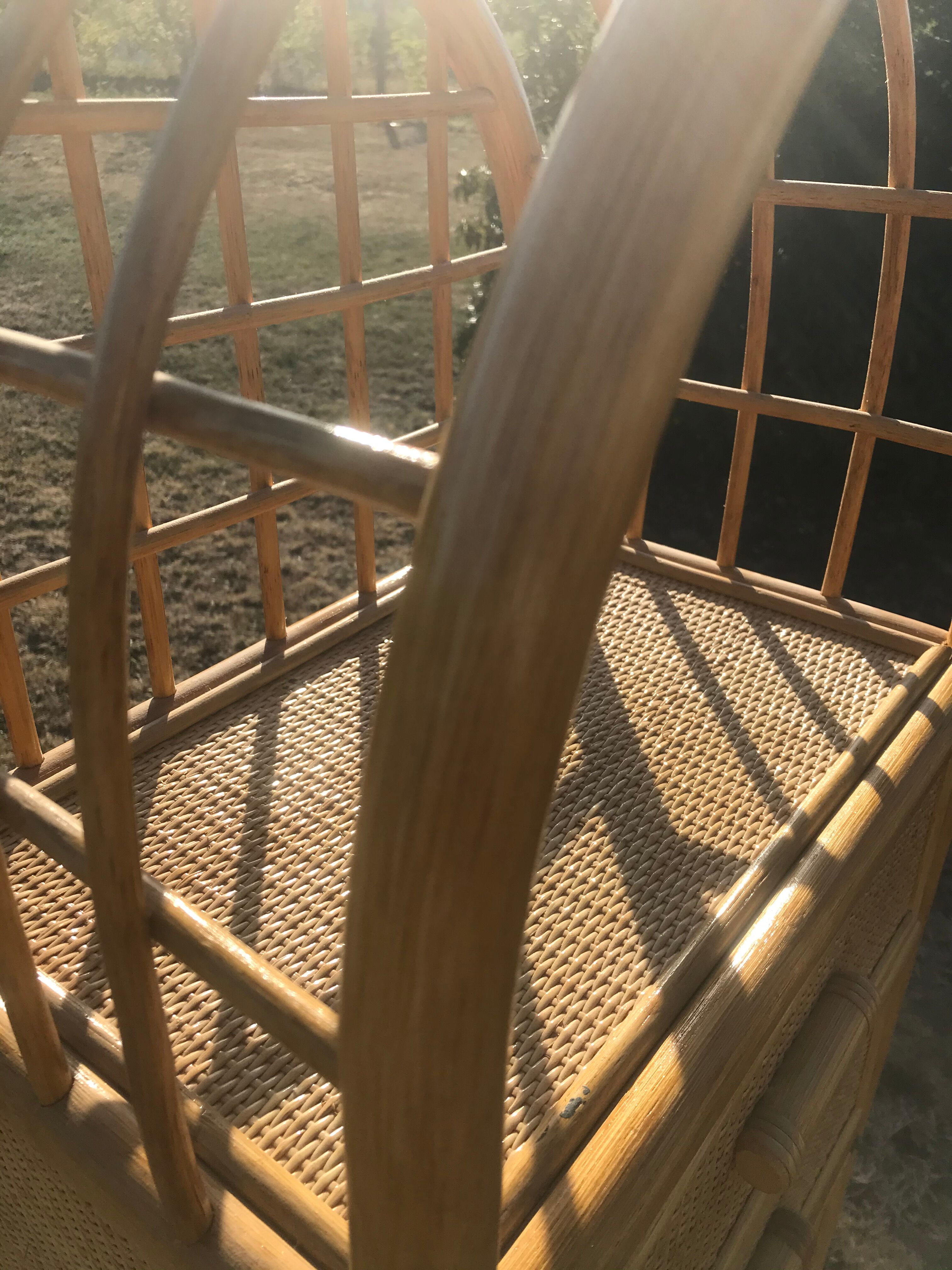 Vintage rattan shelf