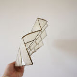 Pair of mother-of-pearl fan-shaped sconces