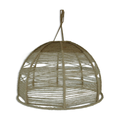 Abat-jour en fil de jute naturel