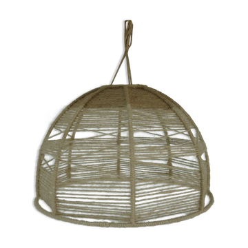 Abat-jour en fil de jute naturel