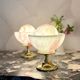 Small Art Deco lamp from the 1930s in marbled opaline.