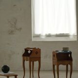 Modern Danish, An Elegant Pair of Walnut Bedside Tables, 1940s