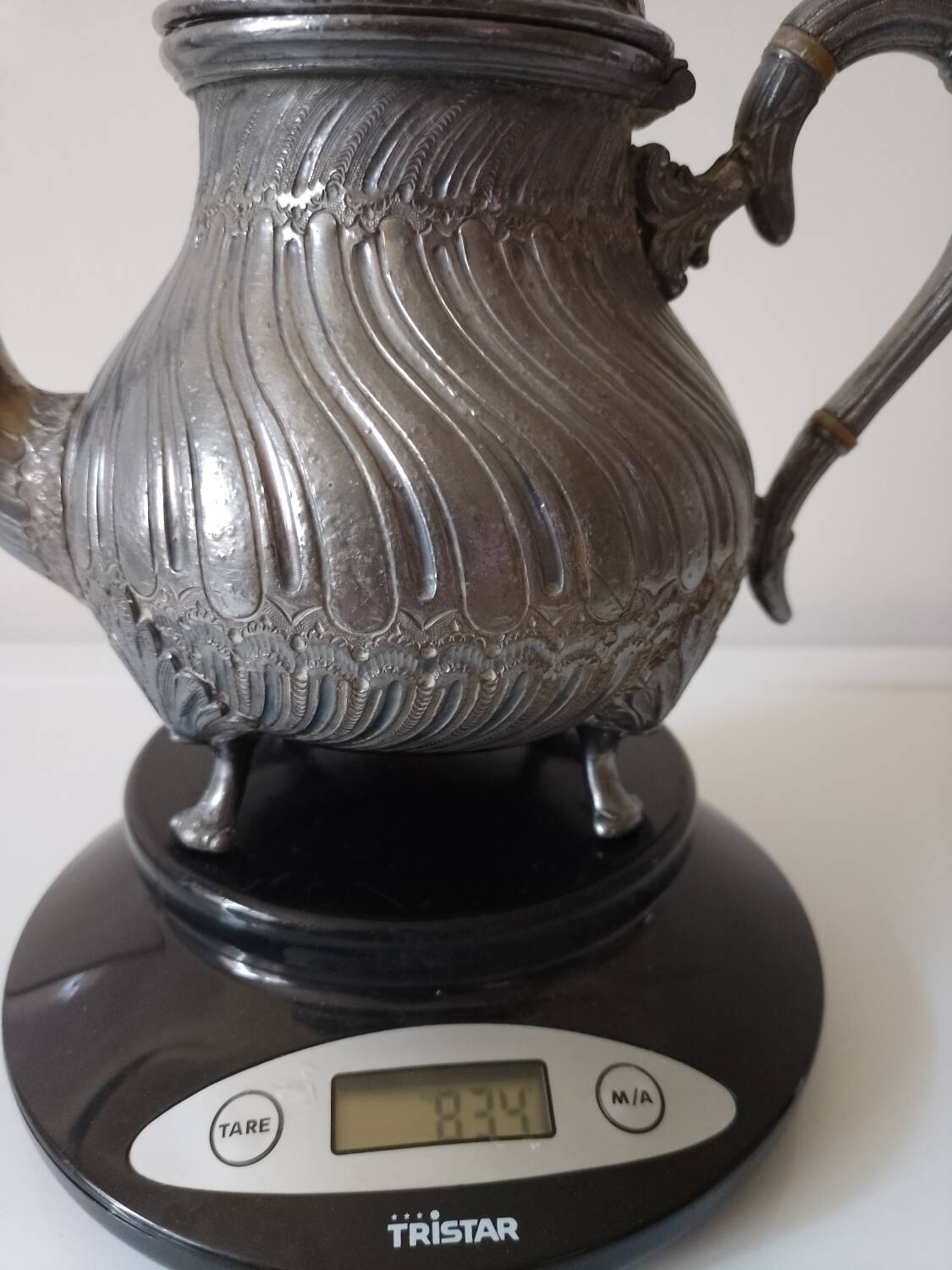 Sheffield teapot, silver, 19th century.