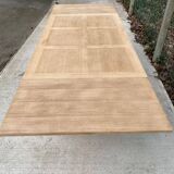 Extendable farmhouse table in raw oak, renovated