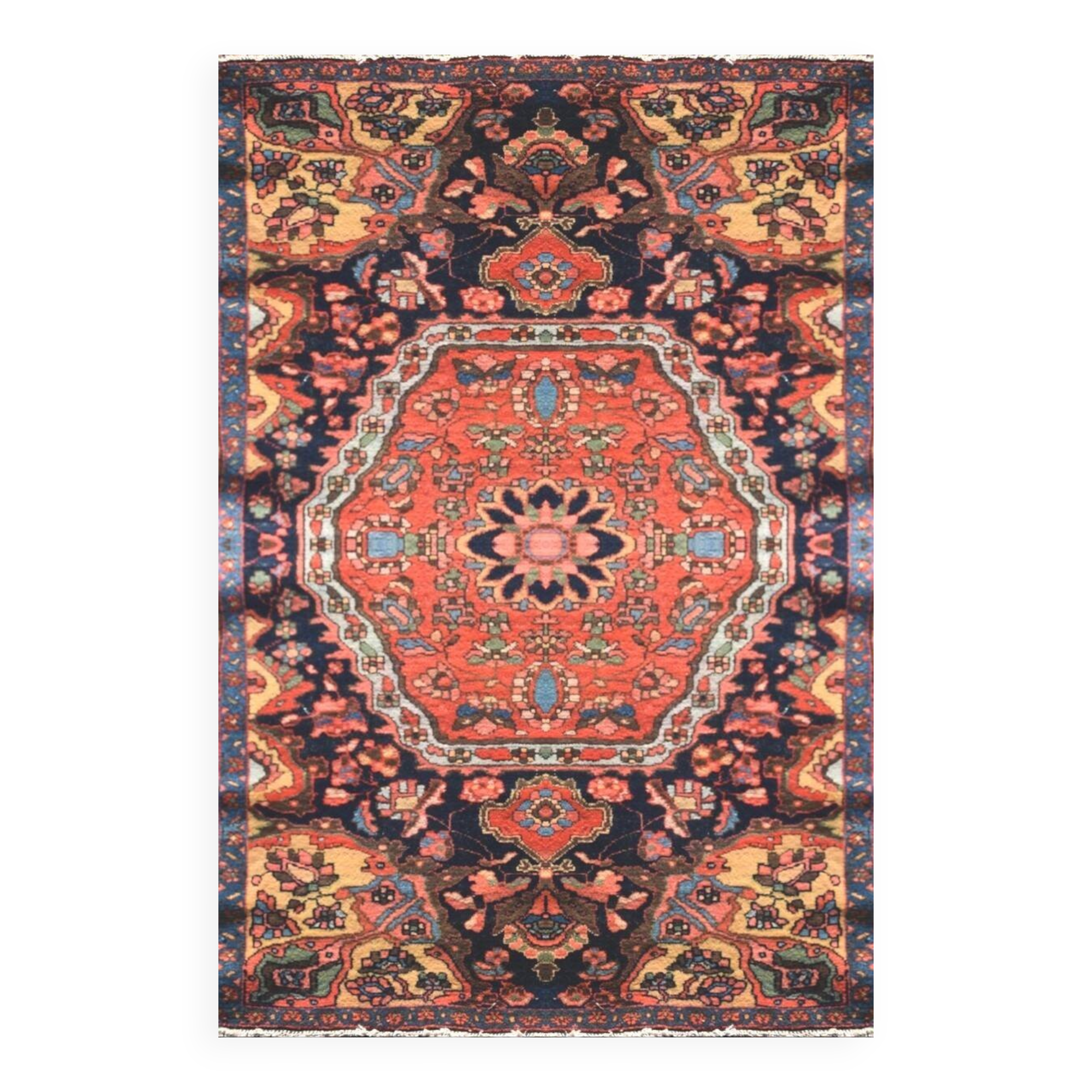 Persian oriental carpet, ancient Iranian Malayer: 0.90 x 1.40 metres