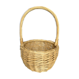 Round wicker basket