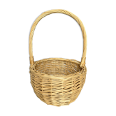 Round wicker basket