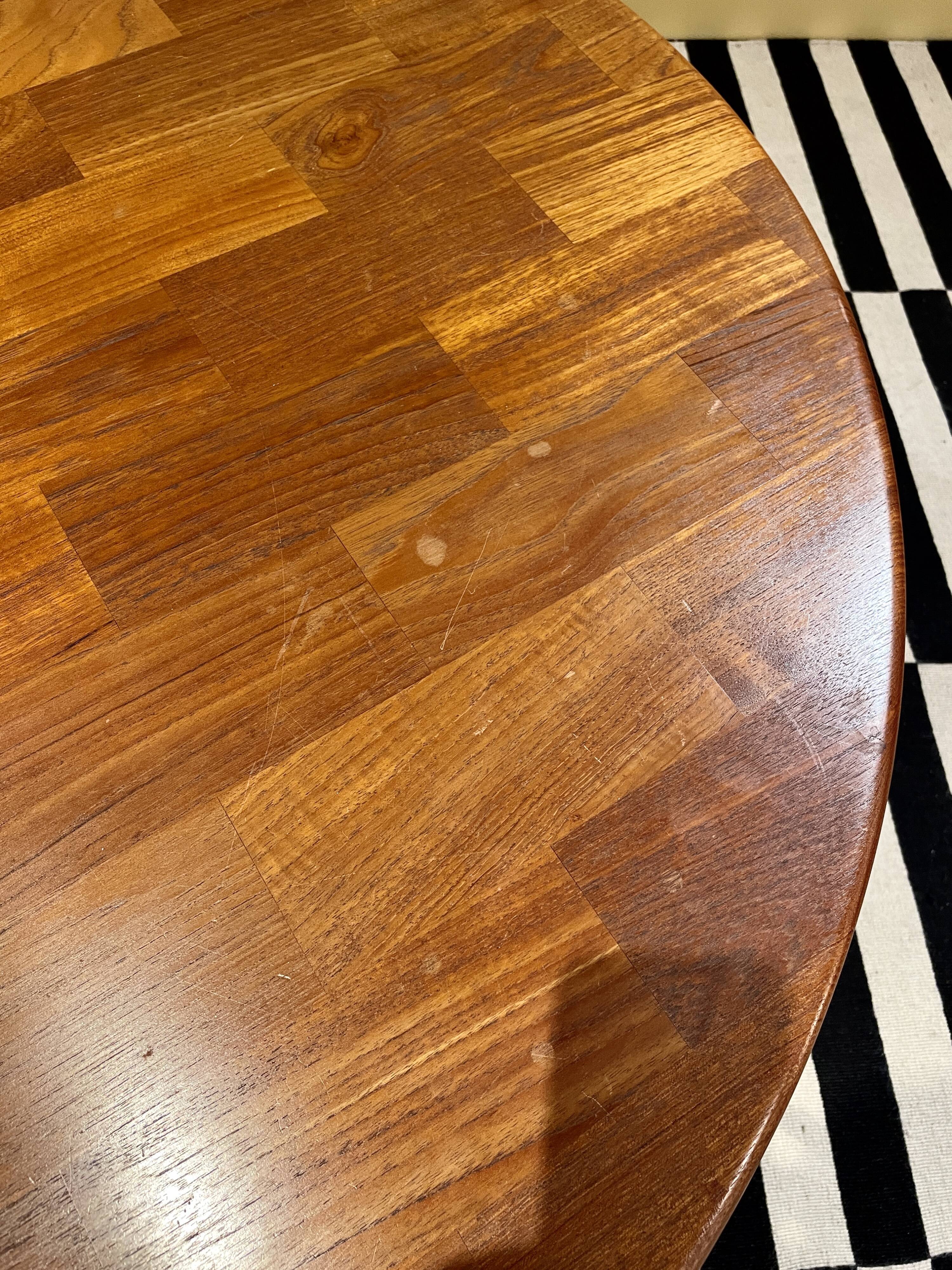 Solid teak coffee table by Niels Bach, Denmark 1960's
