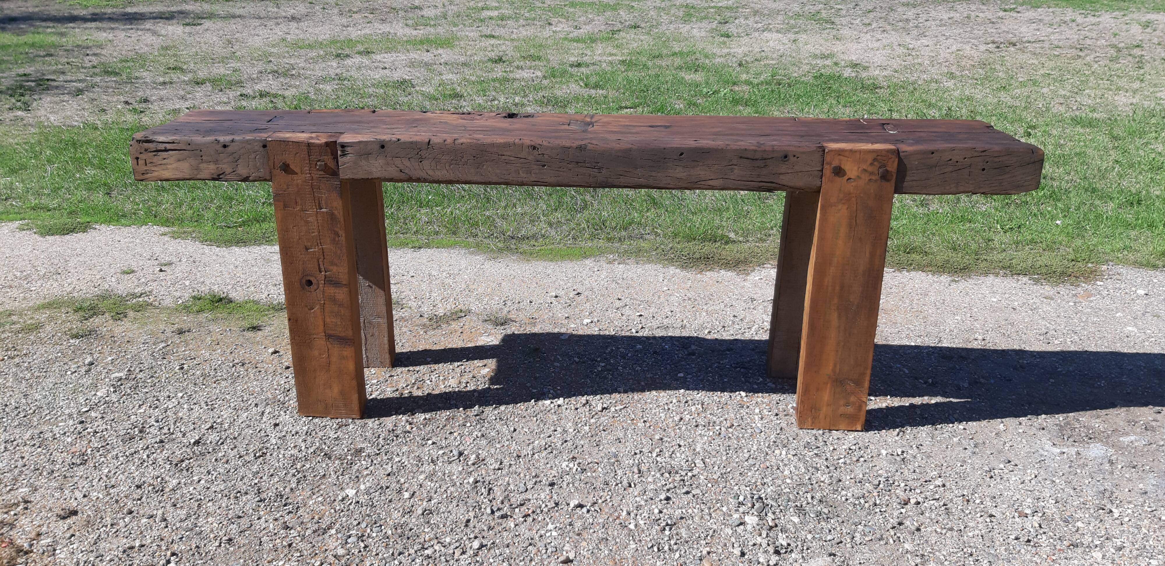 Old wood workbench