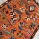 Moroccan wool rug in orange – Bohemian decoration for little ones