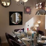 Italian design mirror XL vintage 80s