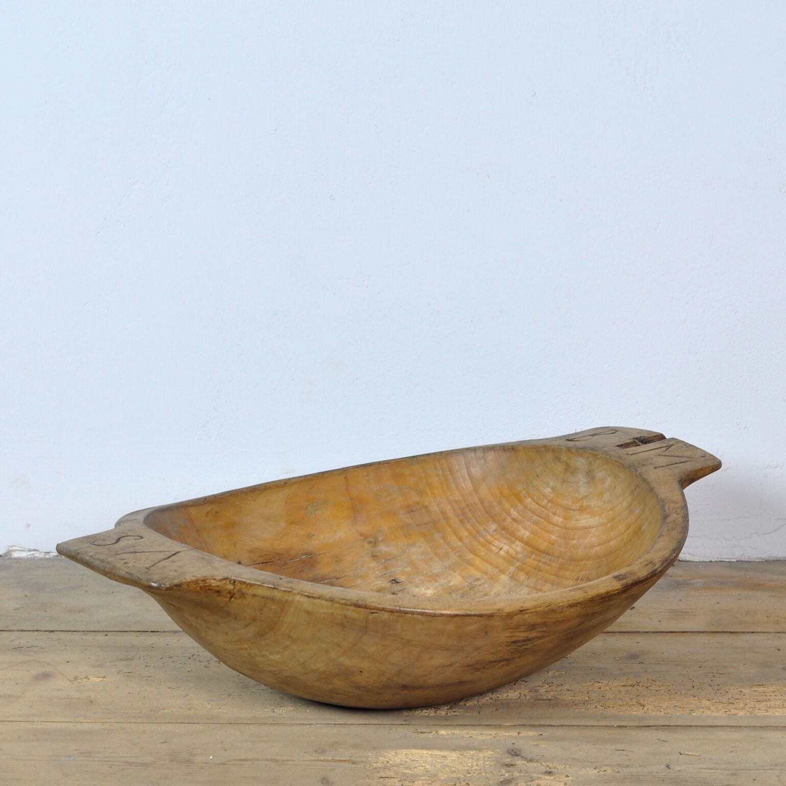 Handmade Wooden Dough Bowl, Early 1900s