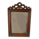 Wooden hanging mirror with vintage carved knot