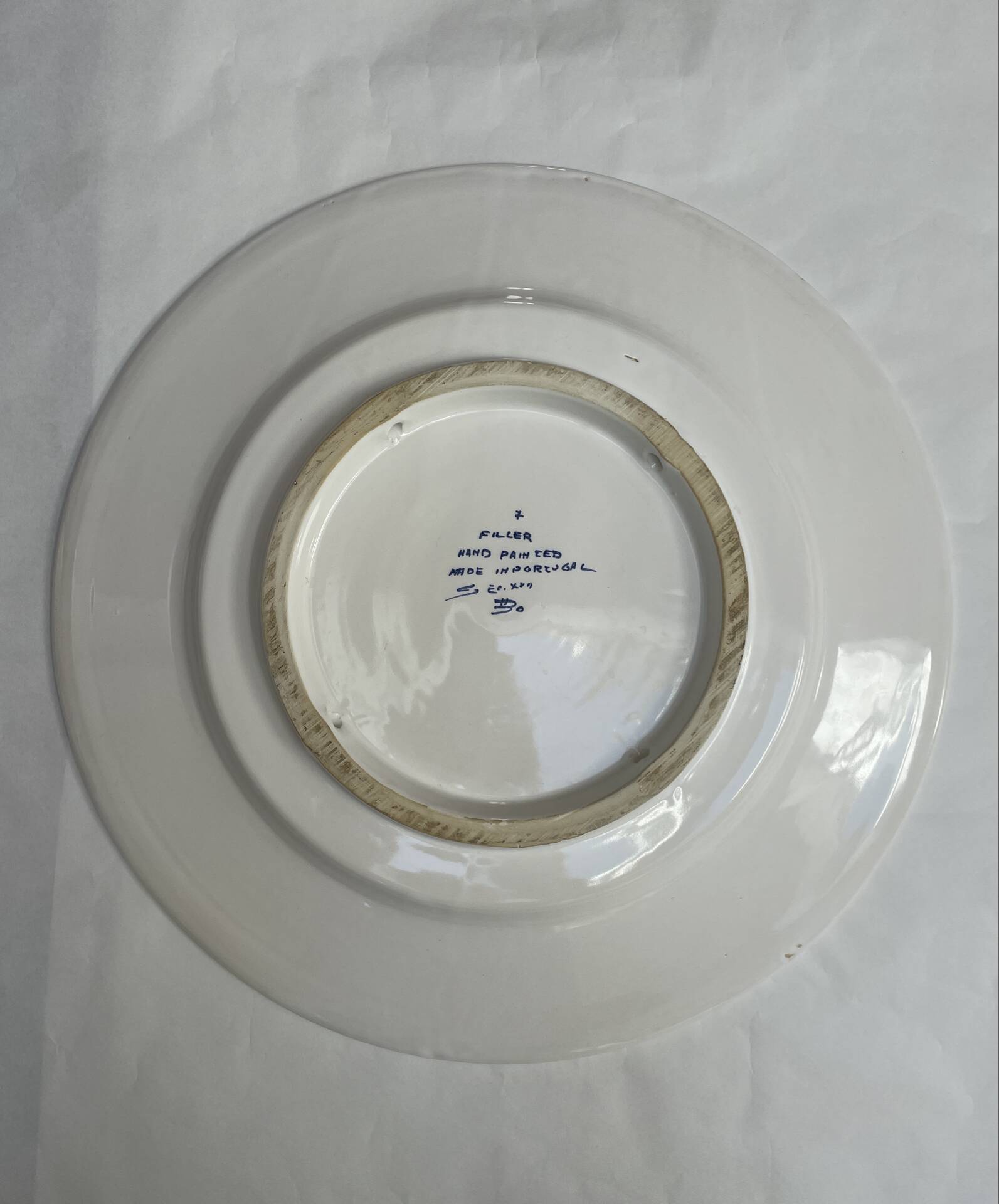 Plat de service en céramique de Coimbra peint à la main