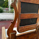 Walnut and marble dressing table, mercury mirror, circa 1850.