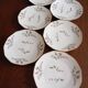 6 Limosa hard porcelain dessert plates (Limoges)