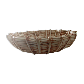 Woven ceramic fruit bowl