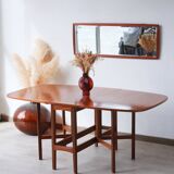 Scandinavian rectangular drop-leaf table - 1960s