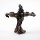 Brass female figurine in Art Deco style with floral motifs, European decorative art